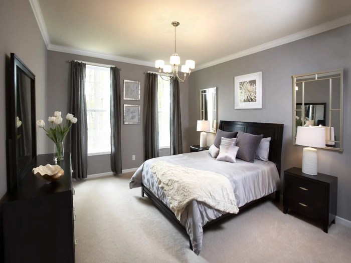 How to decorate a bedroom dark gray