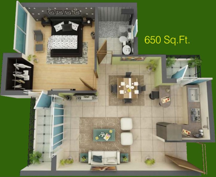 How to decorate a 650 sq ft apartment