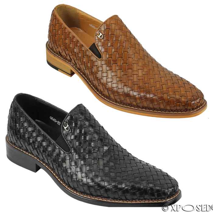 Mens weave dress shoes