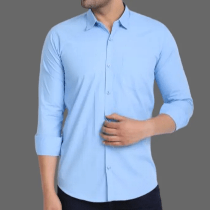 Mens sky blue dress shirt