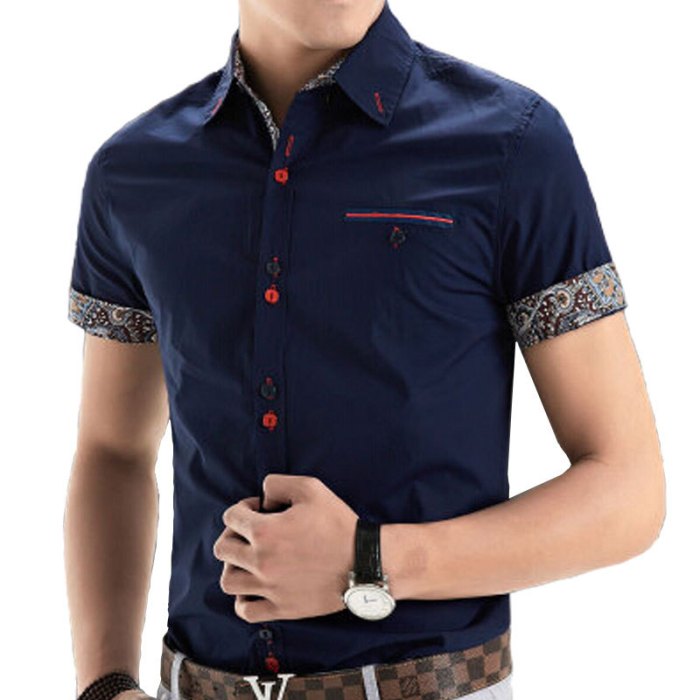 Dress short sleeve shirt men shirts mens traditional pants classic button