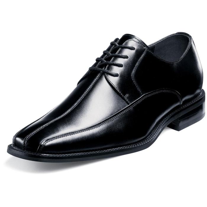 Shiny black mens dress shoes