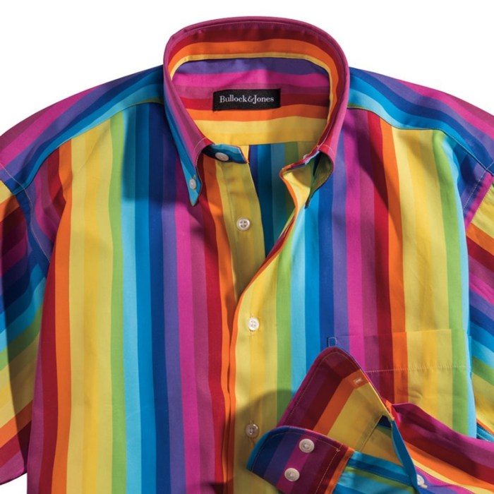 Rainbow dress shirt mens