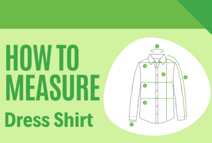 Measure for men's dress shirt