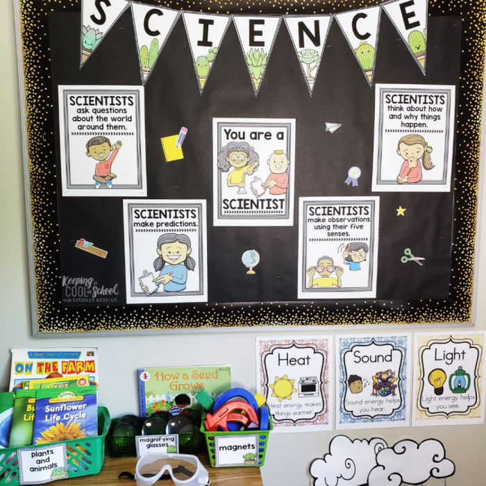 How to decorate a kids science fair room