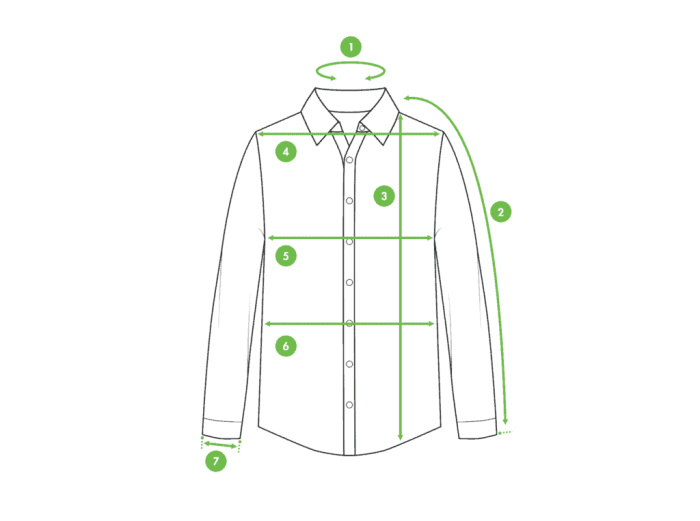 Mens dress shirt monogram location