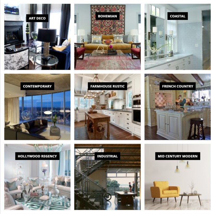 What are the types of decorating styles css