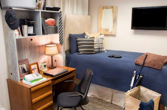 How to decorate a men's dorm room