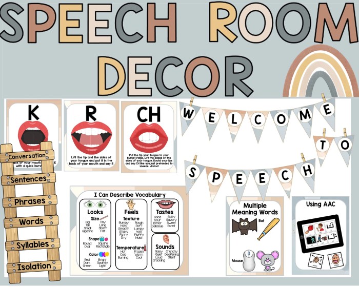 How to decorate a speech room